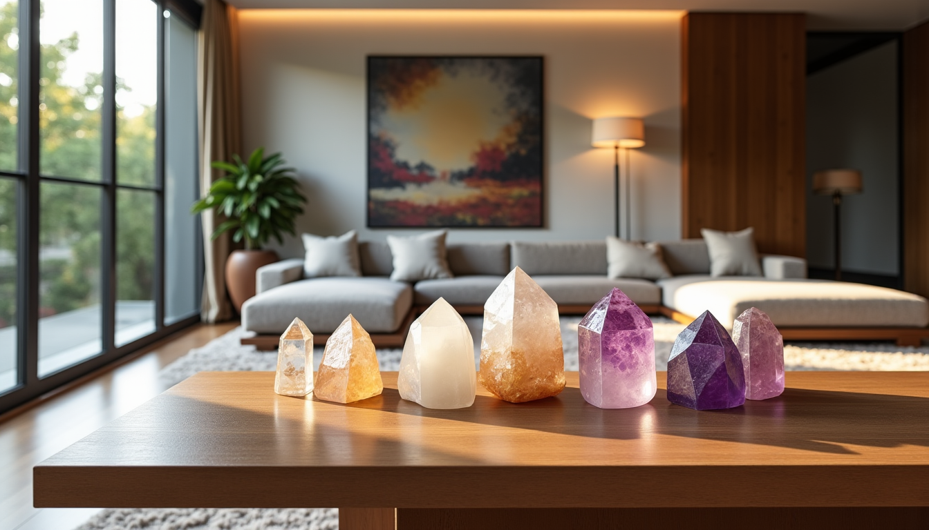 Salon, chambre, bureau : où placer des cristaux pour une décoration harmonieuse